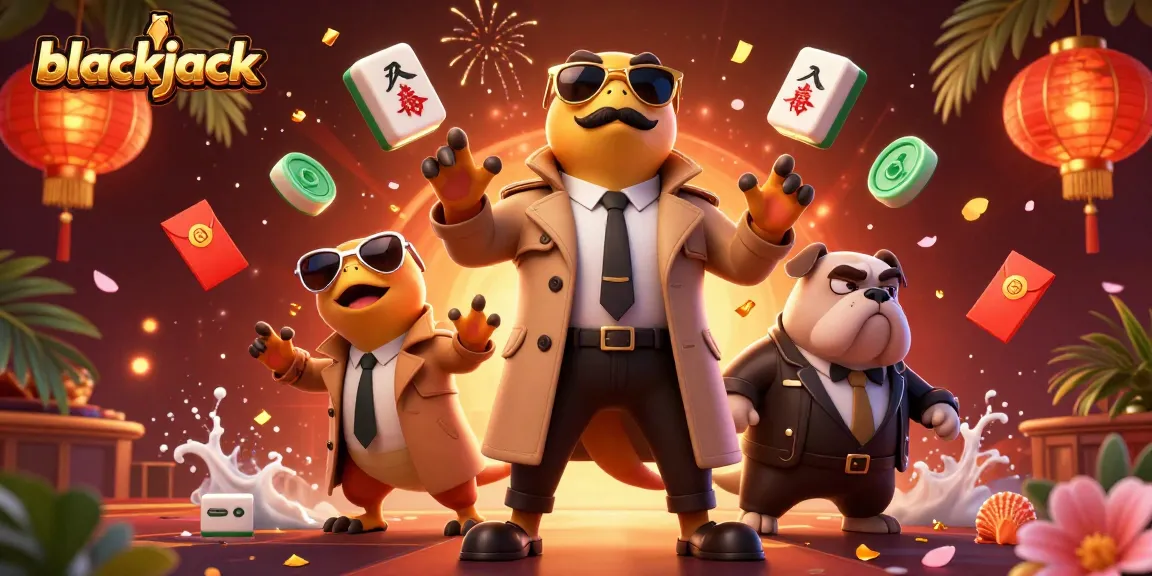 Experience thrilling blackjack action with cartoon raptors in a casino lounge adventure.